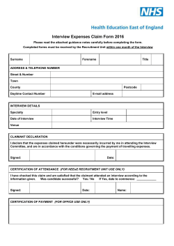 east of england deanery - 2008 recruitment