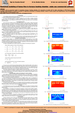 numerical modeling, fumes flow, unclogging furnaces 1. Introduction