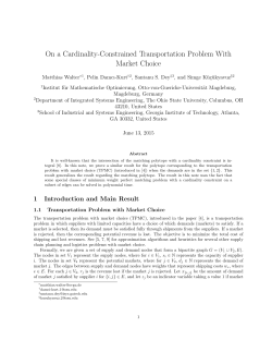 On a Cardinality-Constrained Transportation Problem With Market