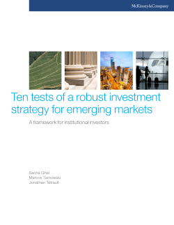 Ten tests of a robust investment strategy for emerging markets