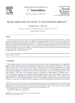 Social capital and civic action: A network