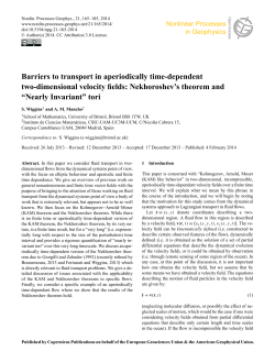 Nekhoroshev`s theorem and - Nonlinear Processes in Geophysics