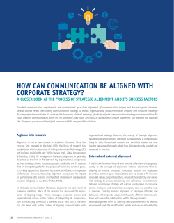 how can communication be aligned with corporate strategy?