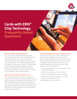 Cards with EMV&reg; Chip Technology Frequently Asked Questions