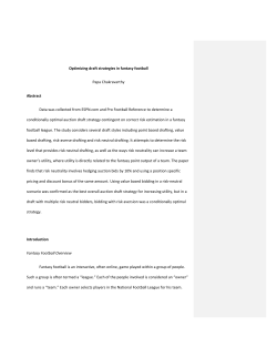 Optimizing draft strategies in fantasy football