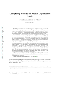 Complexity Results for Modal Dependence Logic