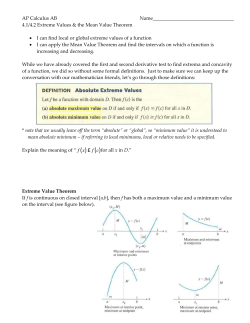 4-1_4-2 Extreme Values and MVT
