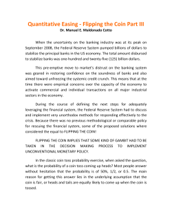 Quantitative Easing - Flipping the Coin Part III