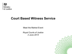 Court Based Witness Service