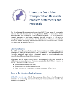 Literature Search for Transportation Research Problem Statements