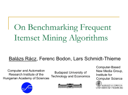 On Benchmarking Frequent Itemset Mining Algorithms