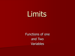 Limits and Continuity