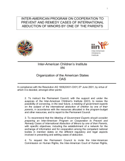 Inter-American Program on Cooperation to Prevent and Remedy