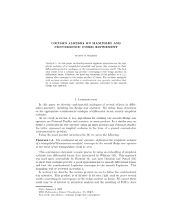 Cochain algebra on manifolds and convergence under