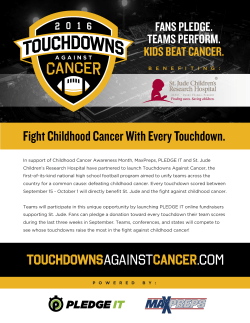 Fight Childhood Cancer With Every Touchdown.