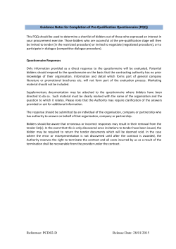 Guidance Notes for Completion of Qualification