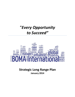 BOMA Strategic Long Range Plan - BOMA Raleigh