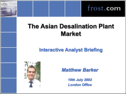 The Asian Desalination Plant Market