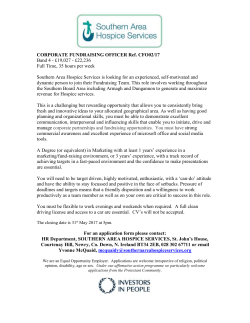 Job Advert Corporate Fundraising Officer May 2017