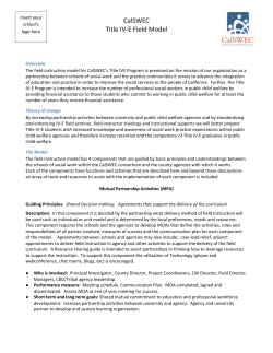 Title IV-E Field Model