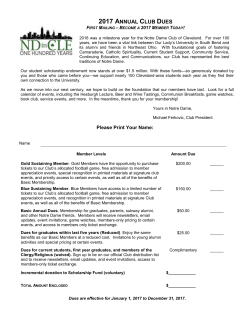 2017 Club Membership Dues Form