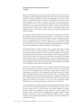 Quarterly report on the Spanish economy