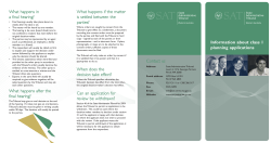 Information about Class 1 Planning Applications