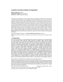 Long-Run Learning in Games of Cooperation