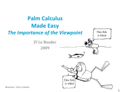 Features of a Palm Calculus Formula - LRC has moved