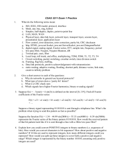 CSAS 3211 Exam 1 Practice