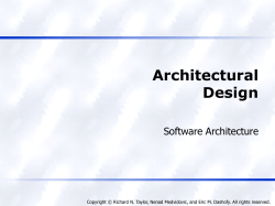 Architectural Design - Center for Systems and Software Engineering