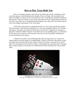 How to Play Texas Hold `Em