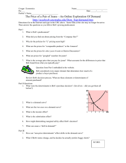 The Price of a Pair of Jeans&mdash;An Online Exploration