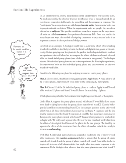 62 Section III: Experiments