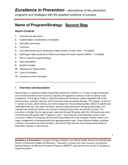 Name of Program/Strategy: Second Step