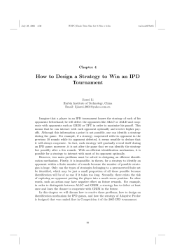 How to Design a Strategy to Win an IPD Tournament