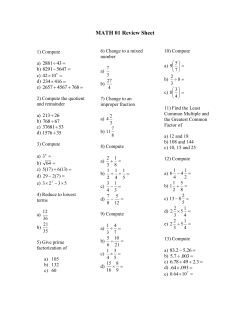 MATH 01 Review Sheet