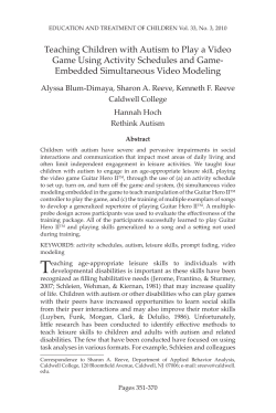 Teaching Children with Autism to Play a Video Game Using Activity