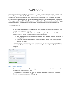 Facebook Security Awareness (White Paper)