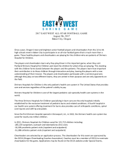 2017 EAST/WEST ALL-STAR FOOTBALL GAME August 5th, 2017