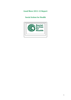 Good Move 2011-12 Report Social Action for Health