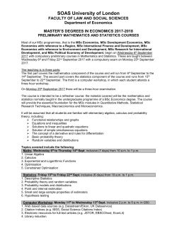 master`s degrees in economics 2011-2012