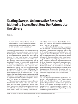 Seating Sweeps - American Library Association