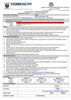 Tournament Information