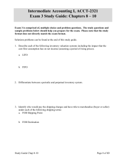 Practice Exam Chapters 1