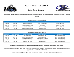 Extra Game Schedule - Dynamo-Dash-Youth-Soccer-Club