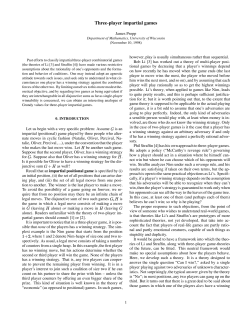 Three-player impartial games