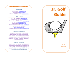 Information for Parents with Young Golfers