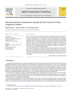 Selecting optimum maintenance strategy by fuzzy interactive linear