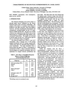 characteristics of second wave nonrespondents in a panel survey